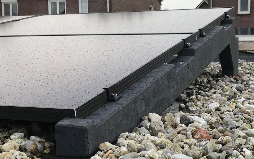 Zonnepanelen voor Plat dak Dual betonvoeten Nr. 792 (10 graden